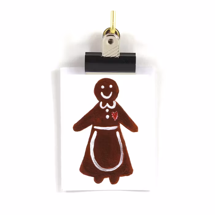 Små kort utan kuvert - Pepparkaksgumman