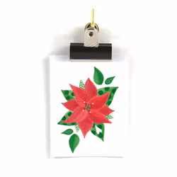 Små kort utan kuvert - Julblomman
