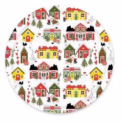 Bricka rund - Julstugor