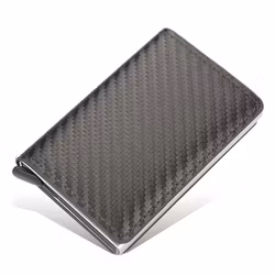 Korthållare Pop up RFID skydd Carbon Fiber Style Kaffe