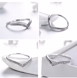 Ring 925 Sterling Silver Water Kubisk Zirkonia