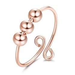Anti Stress Ring Rose Exklusiv Rostfritt Stål