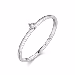Ring 925 Sterling Silver Round Moissanite