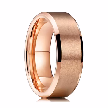 Ring Herr Grov Elegant Rostfritt Stål Rose Gold