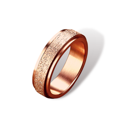 Ring Anti Stress Spinner Rose (6 mm) Frost Rostfritt Stål