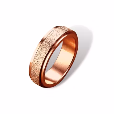 Ring Anti Stress Spinner Rose (6 mm) Frost Rostfritt Stål