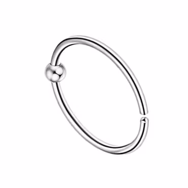 Anti Stress Ring Rostfritt stål Silver Stressring 1 Pärla