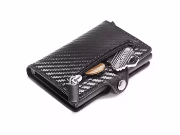 Korthållare Kontokort / kreditkort & ID hållare RFID Carbon Fiber Style Grå