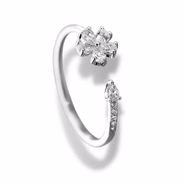 Ring Blomma Körsbär S925 Sterling Silver Kubisk Zirkonia