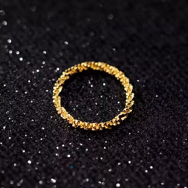 Ring 925 Sterling Silver Vitsippa Guld