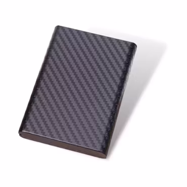Metallkorthållare Carbonfiber RFID Svart
