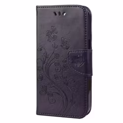 IPhone 13 Pro Plånboksfodral - Fjäril . Mörklila