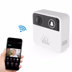 Övervakningskamera - Video Music Ring Dörrklocka, Stöd TF-kort & Nattseende för IOS och Android