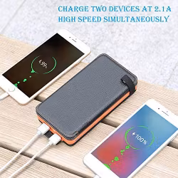 20000MAH Solcell Powerbank m 4 Högklassiga Solpaneler o Ficklampa