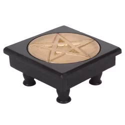 Exklusiv Pentagram Altare Liten Bord i Trä.