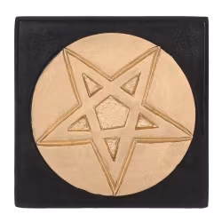 Exklusiv Pentagram Altare Liten Bord i Trä.