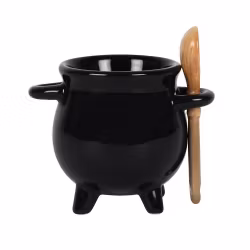 FI_58638 CAULDRON EGG CUP WITH BROOM SPO