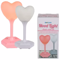 Batteridriven hjärtformad lampa. - VIT/ROSA
