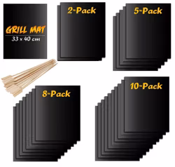 8Pack Non Stick Grillmatta Ugnsmatta & Bakningsmatta - Non Stick