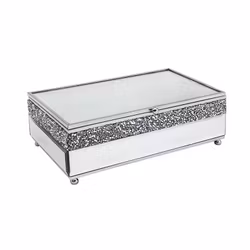 Exklusiv Modern Spegel Kristall Smycke Förvaringsbox . 21cm