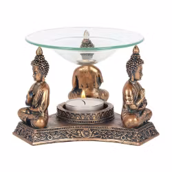 3 sittande Buddha - Oljebrännare