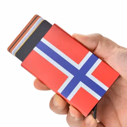 2ST Pop Up Korthållare . Norsk Flagga