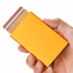 2ST Rfid Pop Up Korthållare . ORANGE