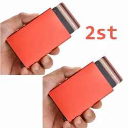 2ST Korthållare med RFID-skydd . Pop-up . Röd