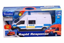 Pull-back Polis Buss Leksaksbil m Ljus o Ljud