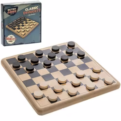 Klassiskt Retro Dam / Checkers Spel i Trä