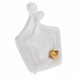 Prydnad Omfamnar Staty m Hjärta 20 x 16cm . Alla hjärtans dag