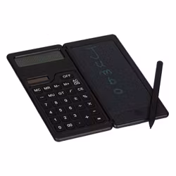 Solcellsdriven Kalkylator m LCD-skärm o Skrivplatta
