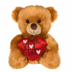Teddybjörn m Röd SammetsHjärta 24cm ! Alla hjärtans dag