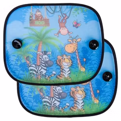 2-Pack Zoo Tema Solskydd m Sugkoppar.