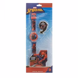MarveI Spiderman 3D Glödande Digital Barnklocka . Klocka