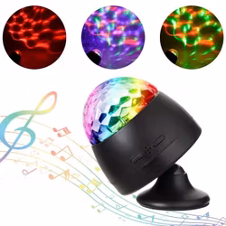 Musikaktiveras Batteridriven Mini Discoboll Lampa
