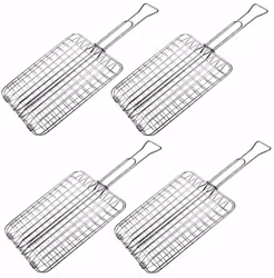 4-Pack Grillnät 30x22cm + 20cm Handtag
