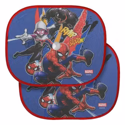 2-Pack Spiderman Tema Solskydd m Sugkoppar.