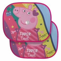 2-Pack Peppa Pigg Tema Solskydd m Sugkoppar.