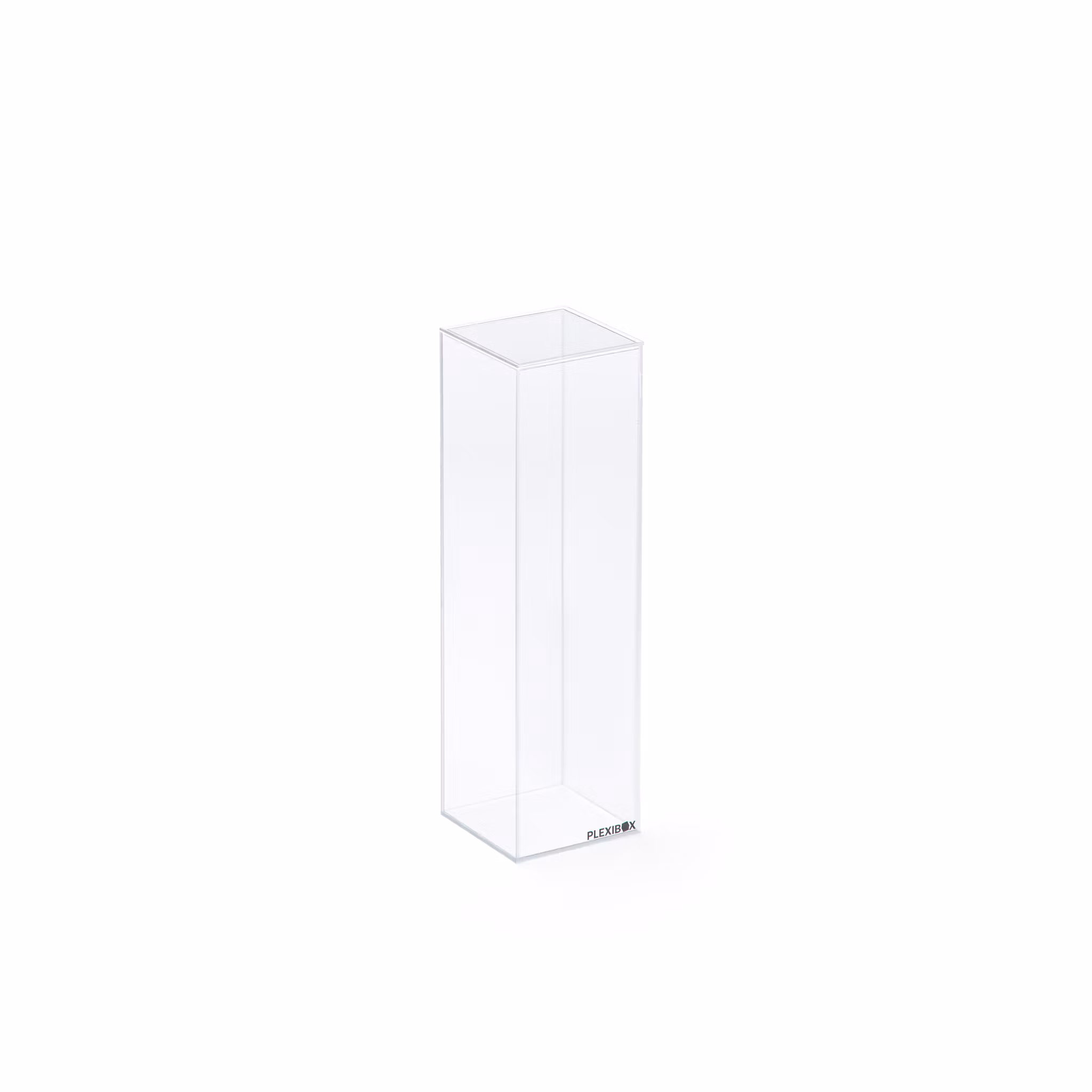 Vinboxen är gjord av akryl (plexiglas). Den kan användas som en inredningsdetalj och förvaring av en fin vinflaska eller annat som man önskar att föreviga i boxen. Måtten är L100xB100H355mm.