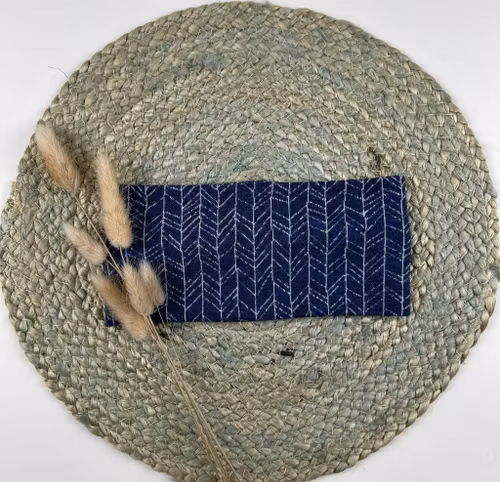 Pannebånd jeansblå Pil