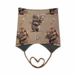 Knytehue m/fleecefor str 1-2 år (46/50)