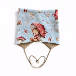 Knytehue m/fleecefor str 0-4 mnd (38/42)