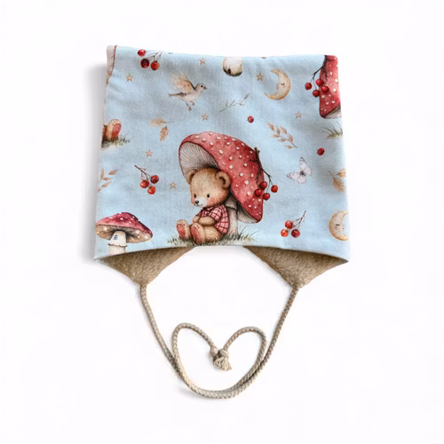 Knytehue m/fleecefor str 0-4 mnd (38/42)