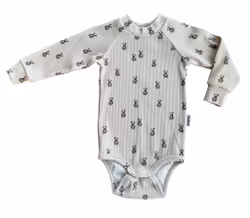 Body beige med teddybjørnar str 80