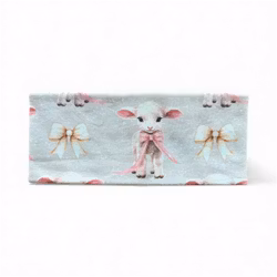 Pannebånd m/fleecefor beige lam m/sløyfe str 48/50 (1-3 år)