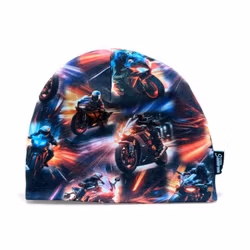 Hue m/fleecefor str 52/54 (3-9år)