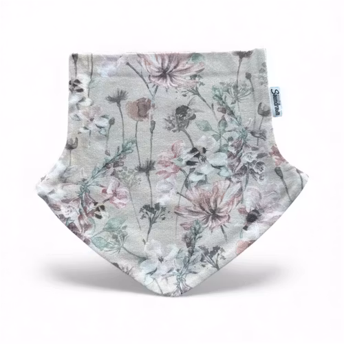 Hals beige m/blomar str 3-9 år