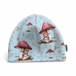 Hue m/fleecefor str 52/54 (3-9år)