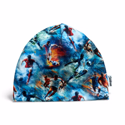 Hue m/fleecefor str 52/54 (3-9år)